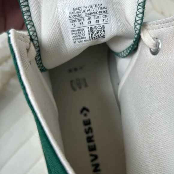 Converse Dark Green Custom Lug Sole Sneaker Men’s size 13 EUC - Picture 4 of 6
